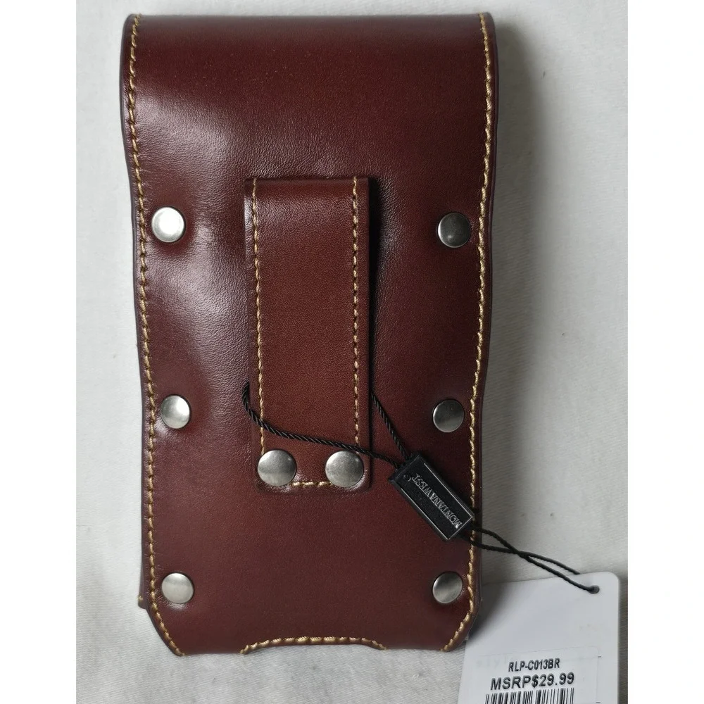 Montana West Cell Phone Holder Holster genuine Leather Belt Loop American Pride
